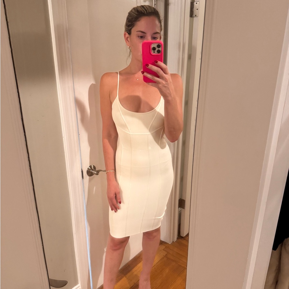 Sexy white tight BCBG dress